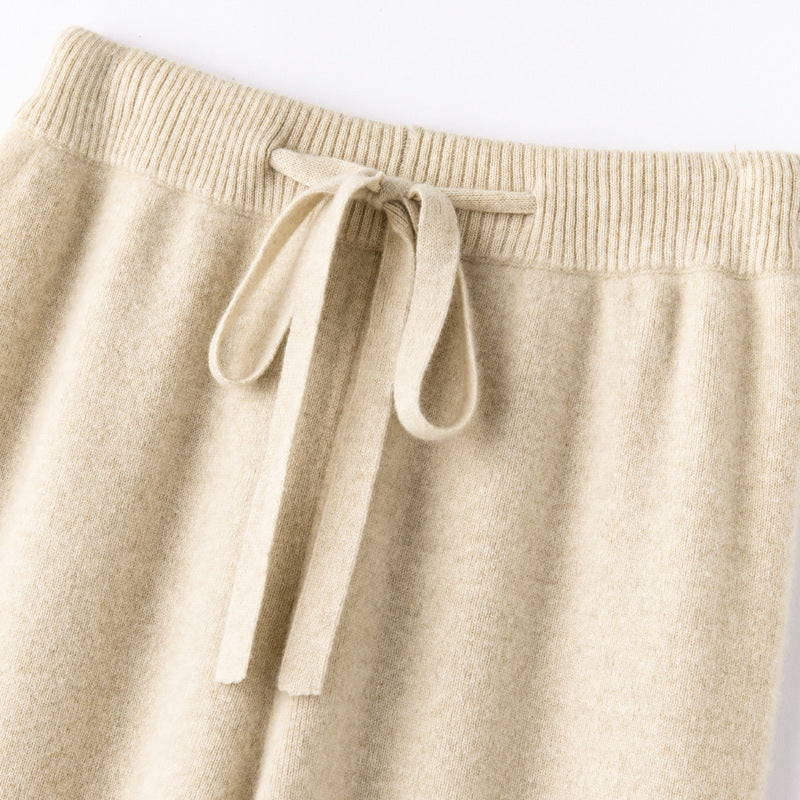 Pure Wool Wide-leg Pants Mid-waist Drooping Slimming Casual