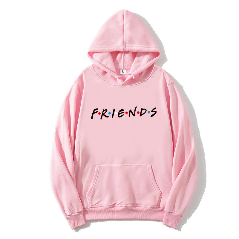Dame hættetrøje med lange ærmer og 'Letter Friend'-print