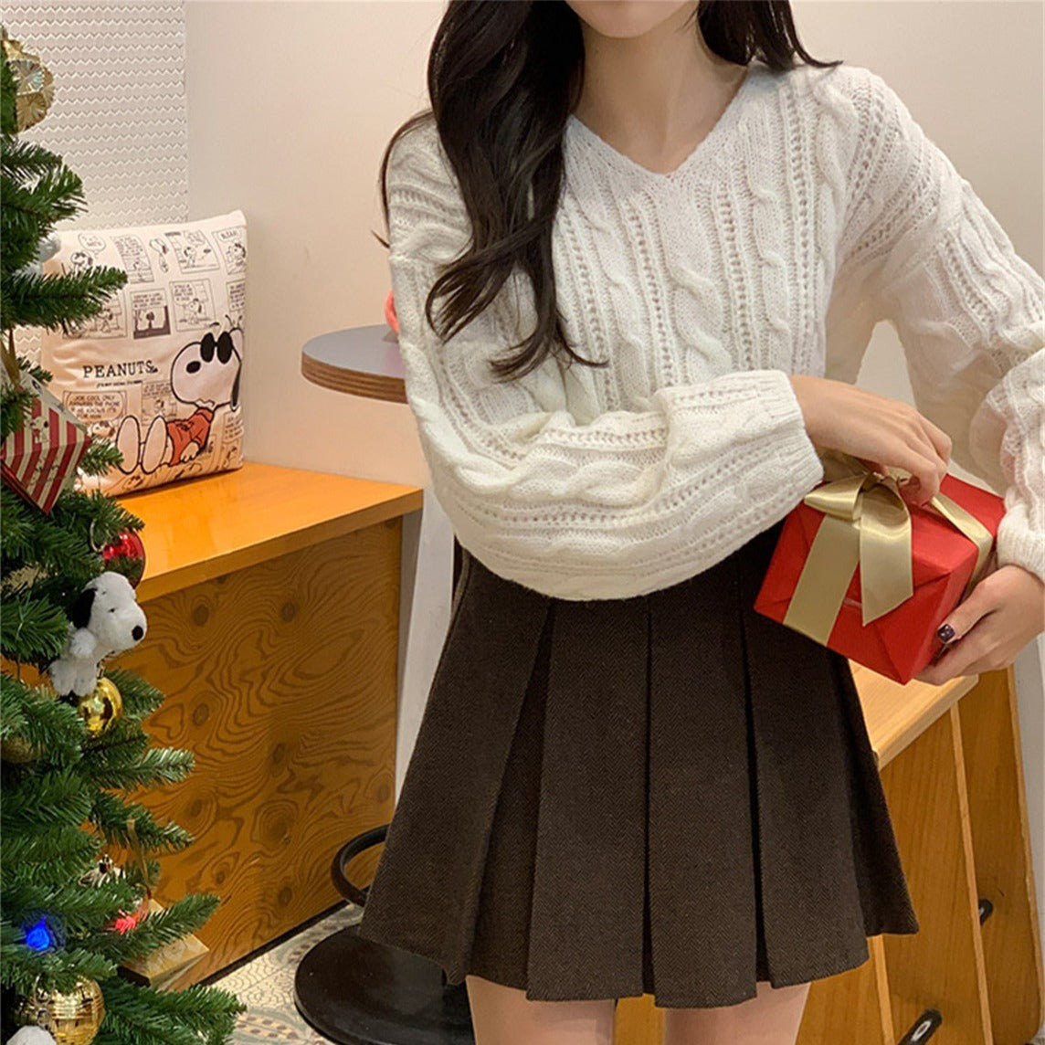 Korean-style Twist Long-sleeved Sweater Winter
