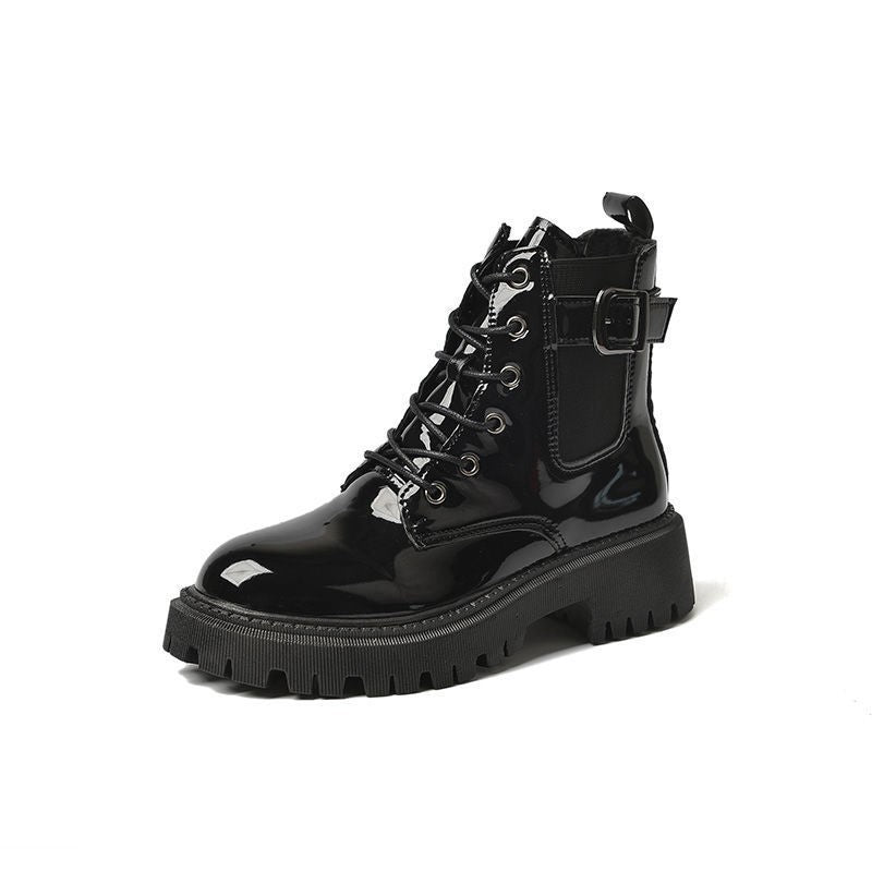 New British Style Comfortable Mid-tube Thick-soled Fashion Boots
