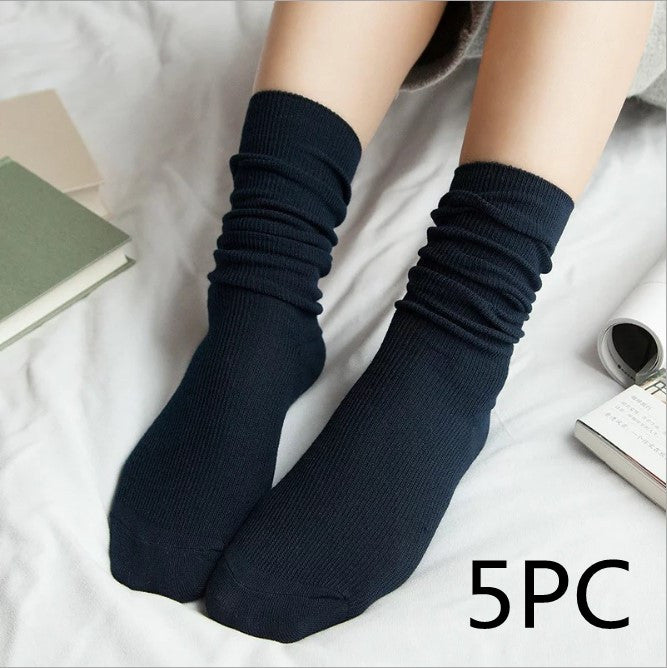 Japanese autumn winter vintage lace cotton socks