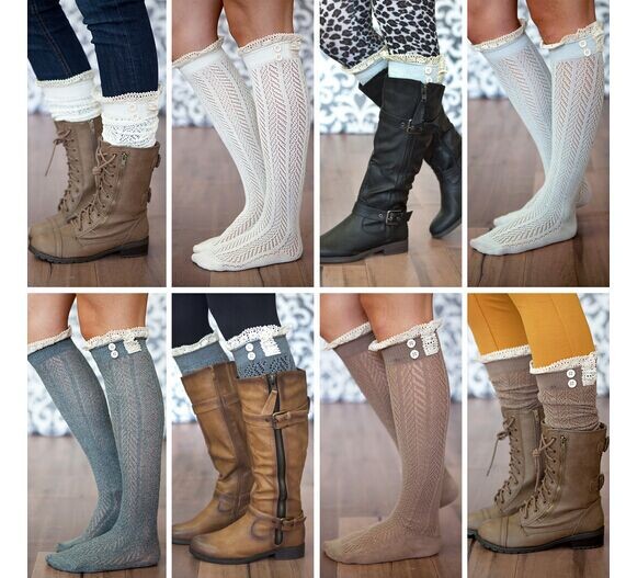 Long Tube Lace Over The Knee Socks Fashion Ladies Hollow