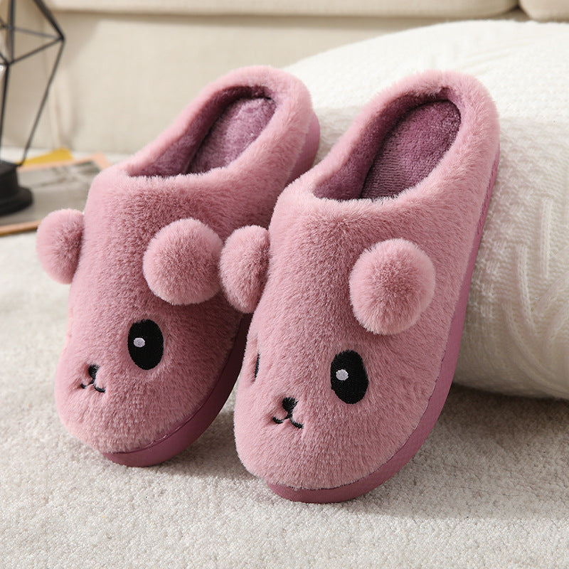 Cotton Slippers Couple Autumn And Winter Cute Cartoon Home Indoor