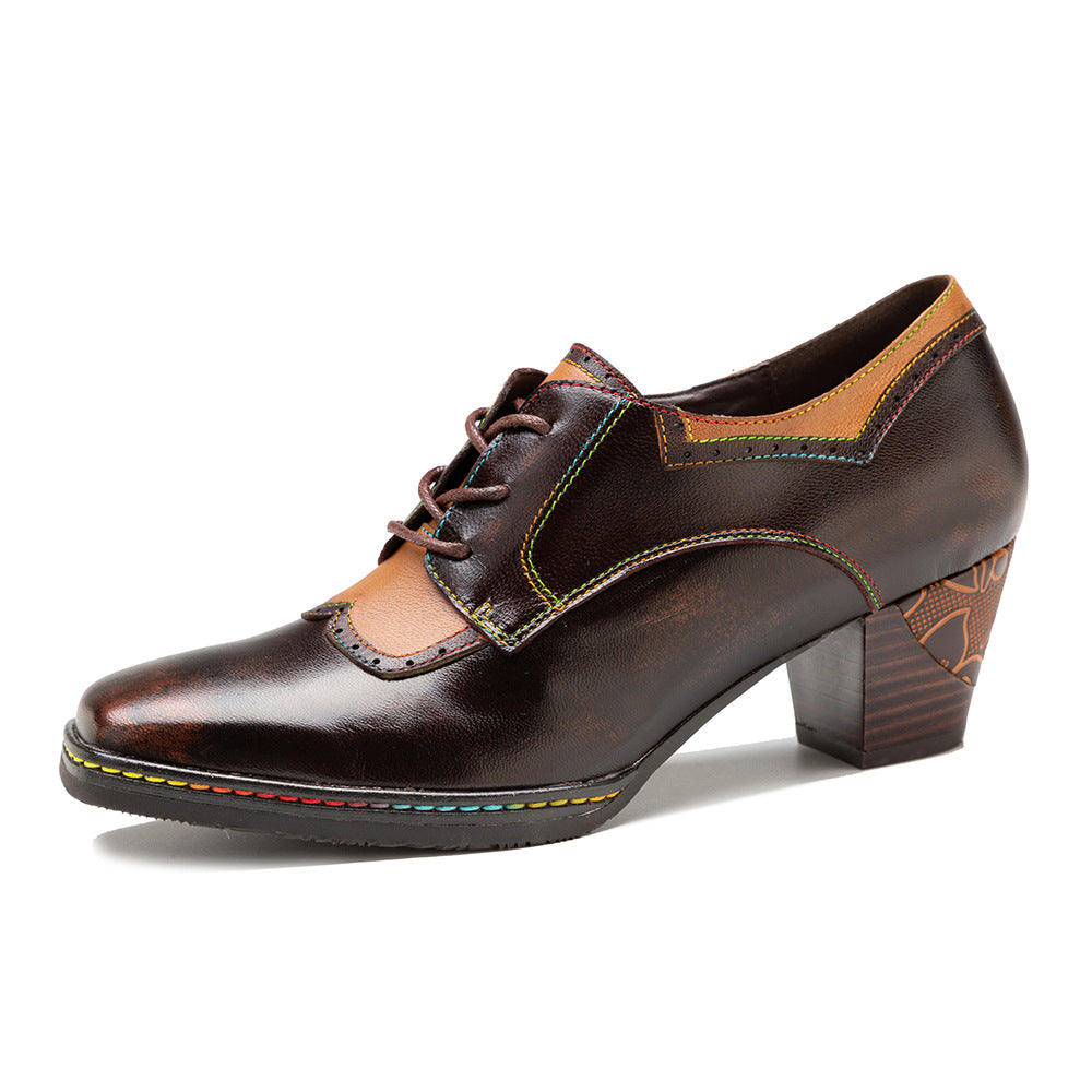 Retro Spring And Summer Ethnic Style High Heels Women's Shoes