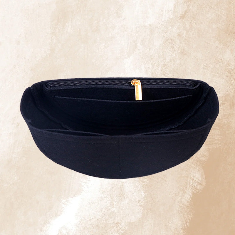 Multi-compartment Storage Finishing Felt Cosmetic Bag