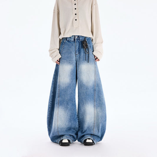 American Cowboy Loose Straight Wide-leg Pants