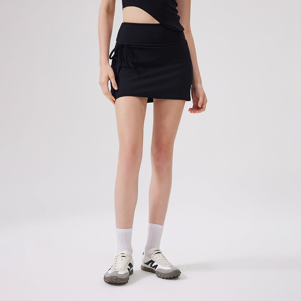 Women's Simple A- Line High Waist Running Sports Skirt