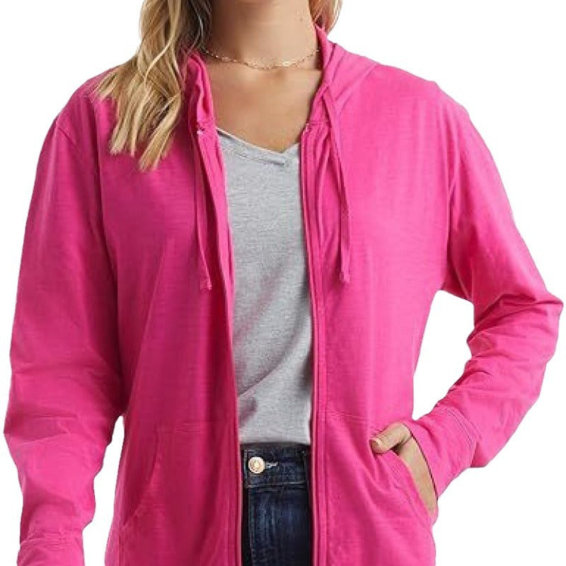 Sports Top Pullover Solid Color Hoodie