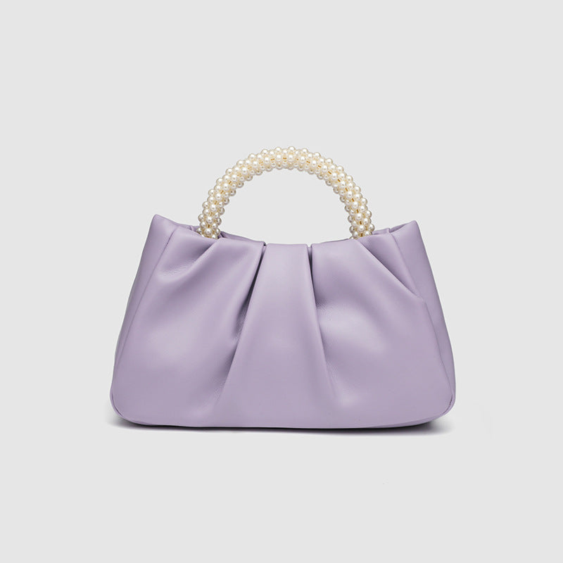 Sød Håndtaske Jomfru Perletaske Dame Mode Alsidig Plisseret Crossbody Cloud Bag Minipung