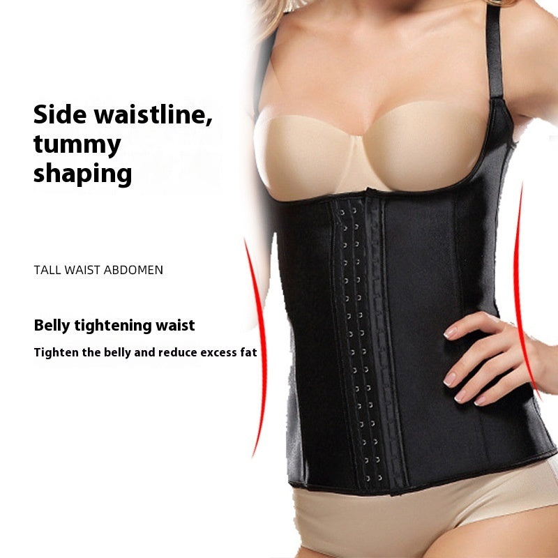 Rubber Corset Waist Girdling Belly Contraction Spaghetti Strap Tank Top