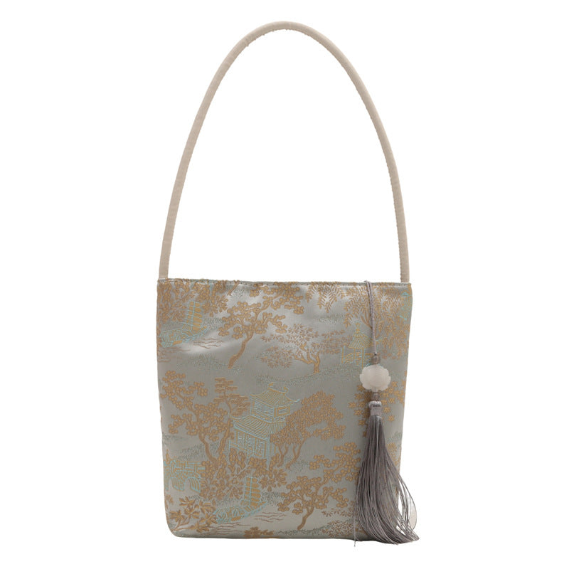 Chinese-style Handbag With A Vintage Hanfu-inspired Design Single-shoulder Bag