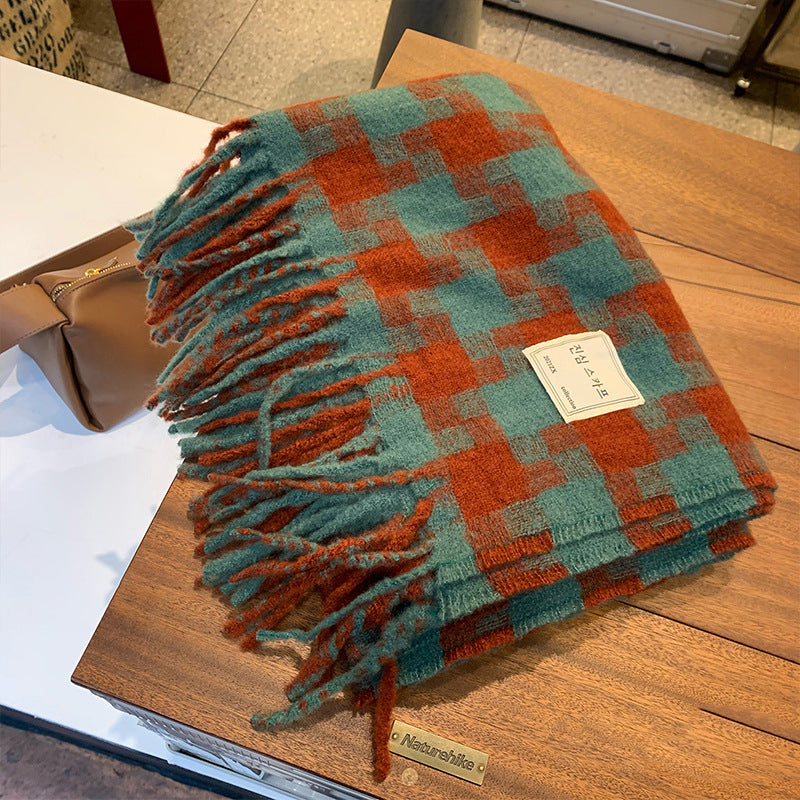 Core-spun Yarn Autumn And Winter Warm Scarf