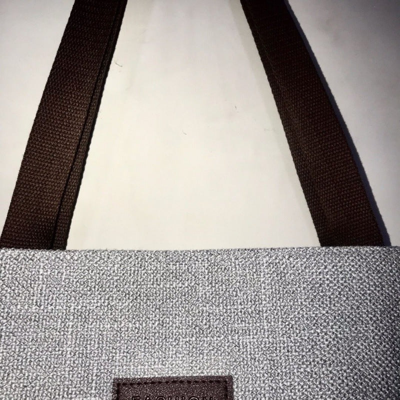 Splice One Shoulder Handbag Woven Casual Mommy Bag Women's Bag