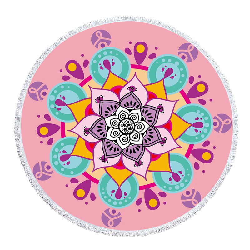 Microfiber Printed Sweat Wipe Seat Beach Towel