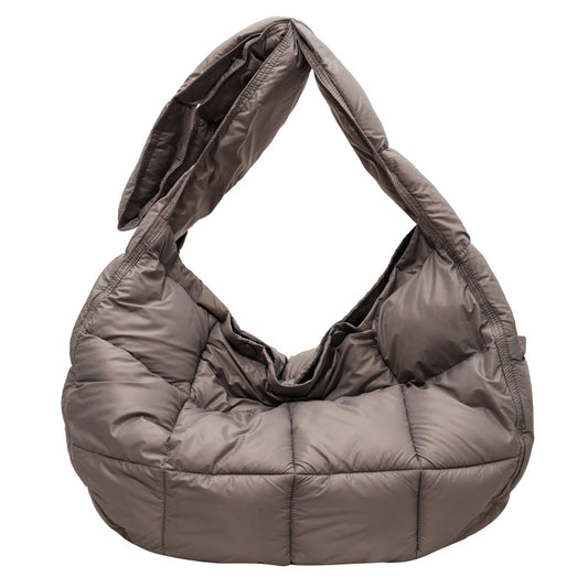 Plaid Large Capacity Down Cotton Bag For Women