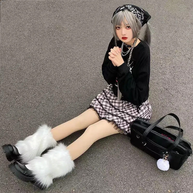 Fur Booties Warm Plush Shoe Cover Pile Style Support Hosiery