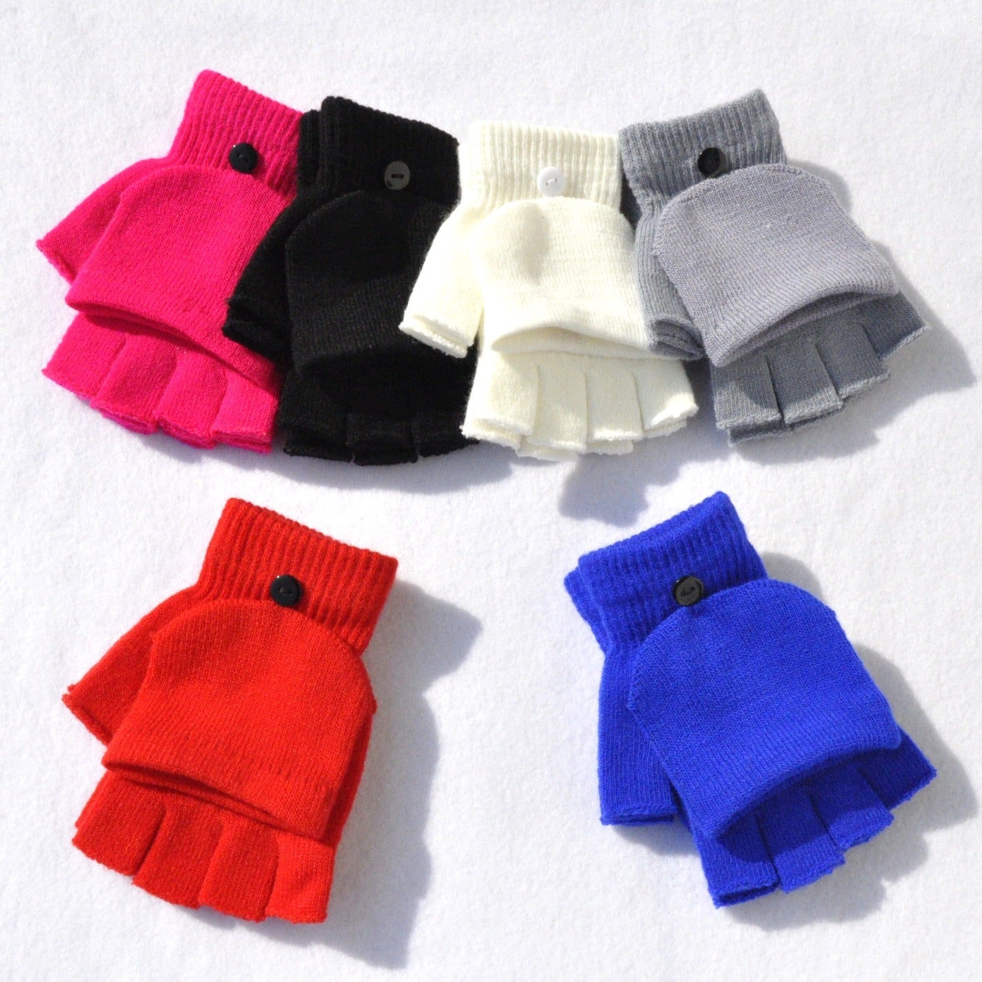 Five-finger Wool Knitted Student Writing Gloves