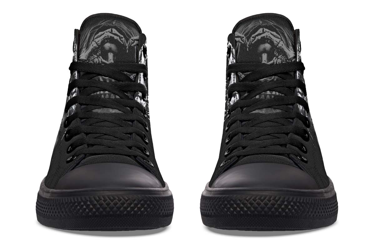 Printed Couple High-top Canvas Shoes