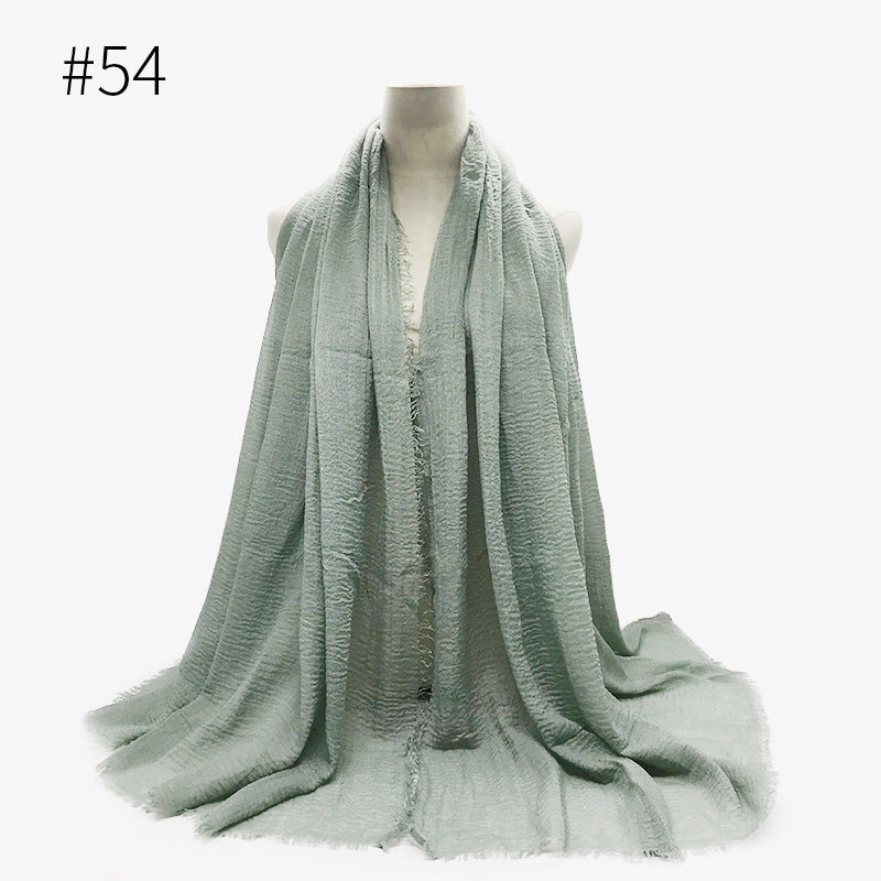Baotou Scarf Ring Velvet TR Cotton Monochrome Single Product Demolition