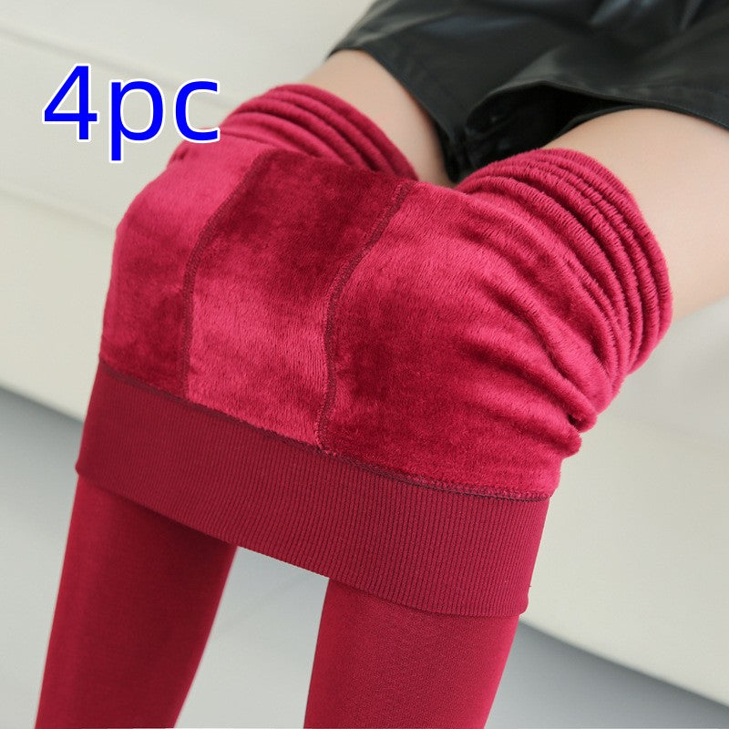 Moderigtige Varme Pelsleggings Vinter Ben Holder Varm