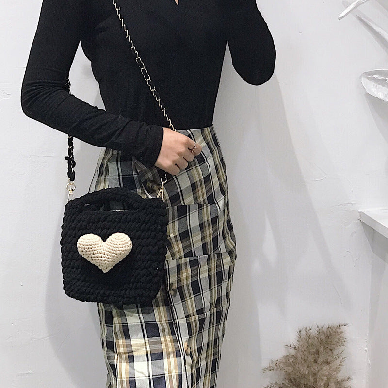 New Plush Hand-woven Small Fragrance Handbag