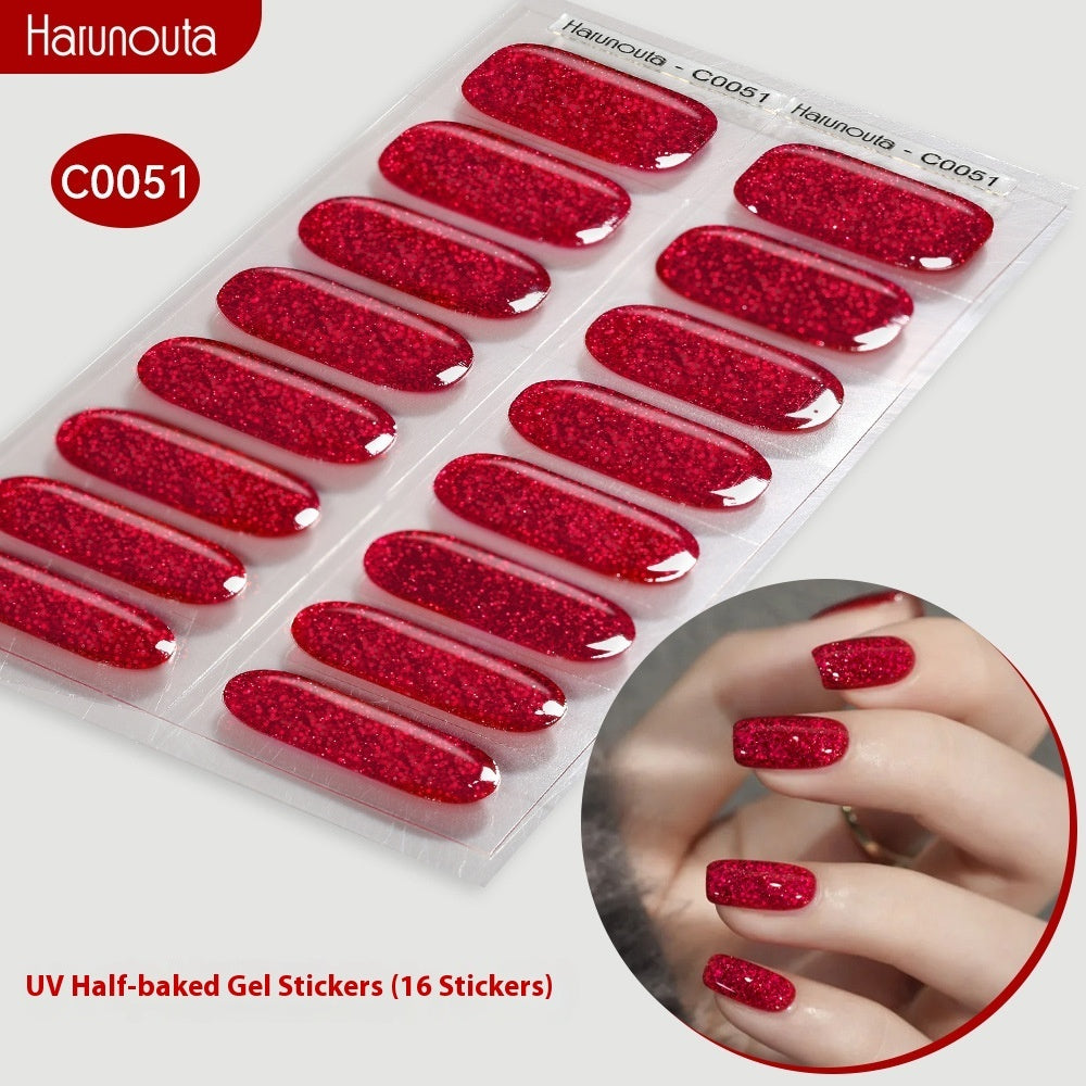 Nail Stickers UV Gel Nail Sticker Semi-curing