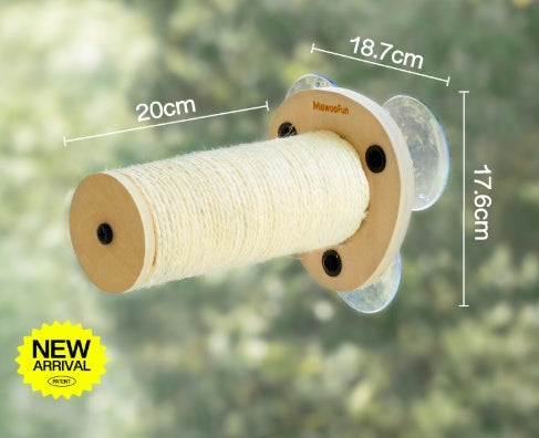 Meow Hu Wang Is Also Cat Scratch Trees Not Covering An Area Of Glass Wall