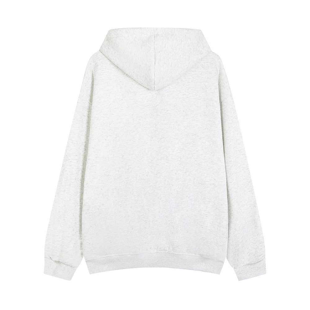Flame Print Hooded Loose Sweater