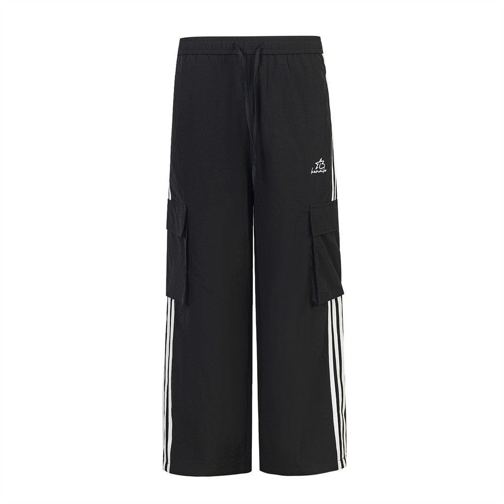 Sports Loose Trousers Men's And Women's Side Stripes