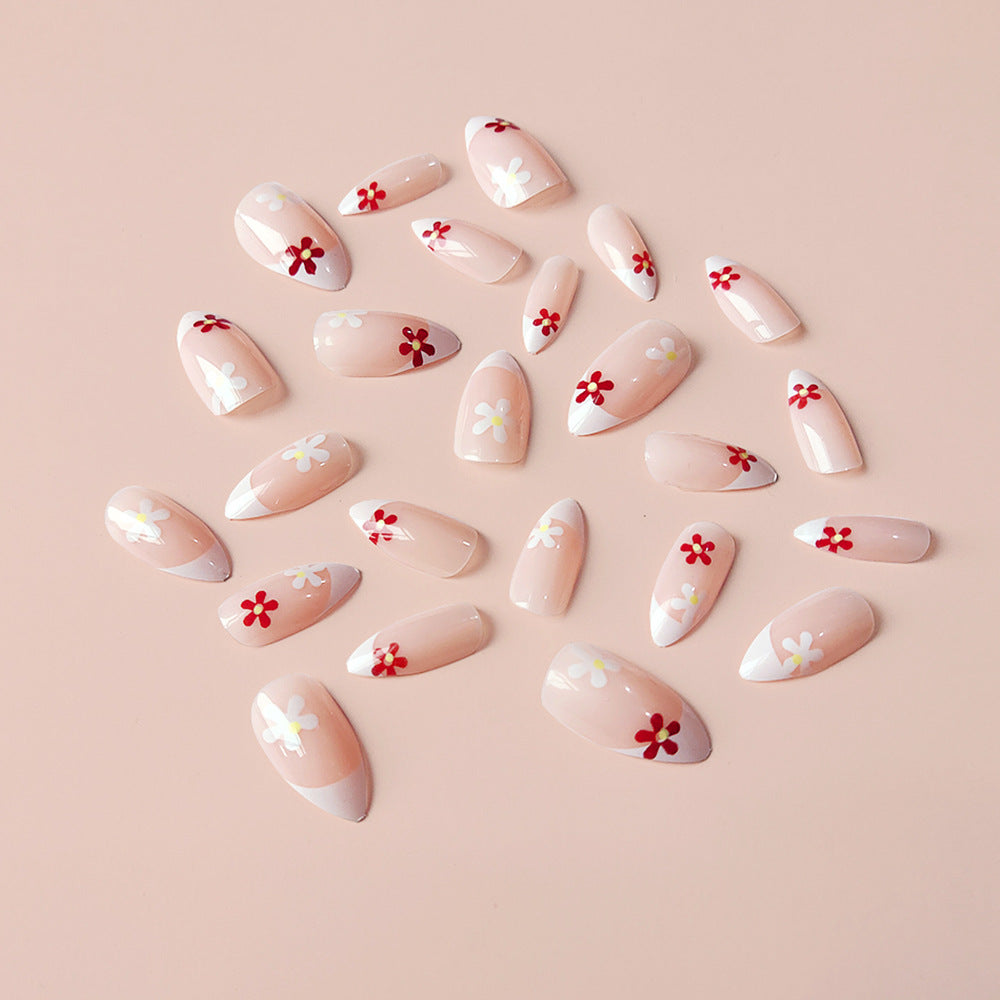 Fingertip Flower Gentle Temperament Nude Nail Patch