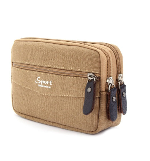 Ground Spread Belt Bag Men's Multifunctional Large Capacity  6.5 Inch