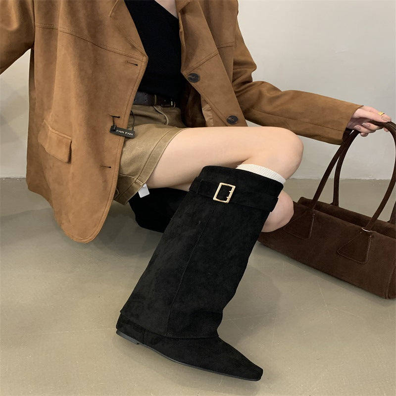 New Chunky Heel Short Autumn And Winter Boots Children