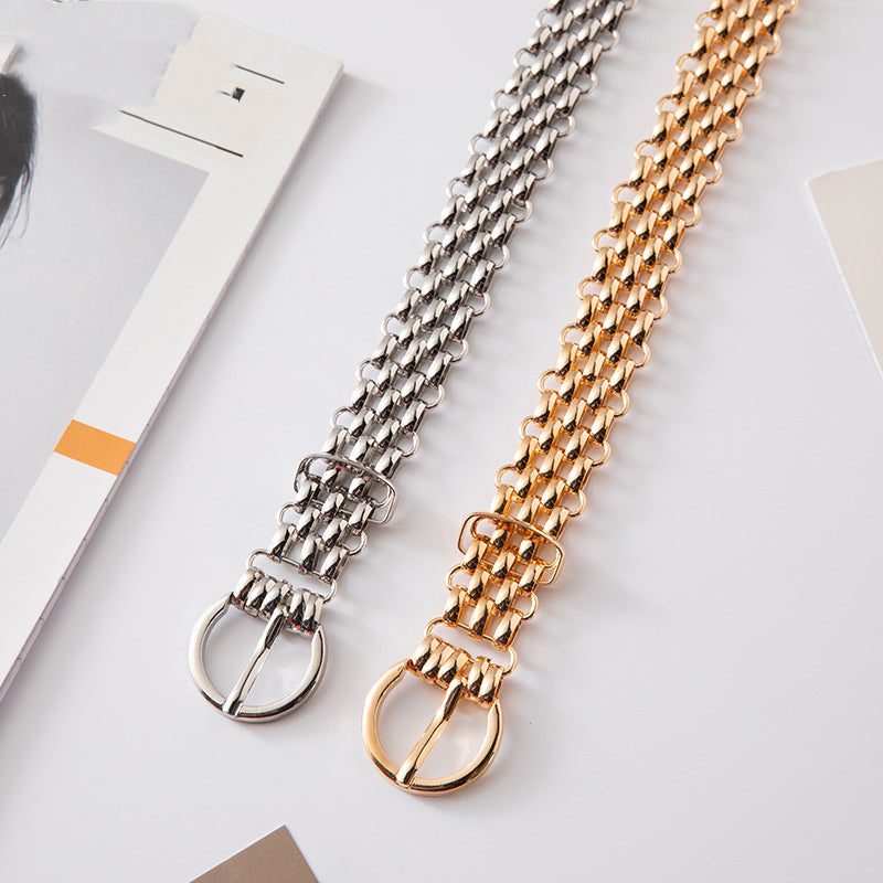 Fashionable Metal Waist Chain Can Adjust Dress Pants Belt