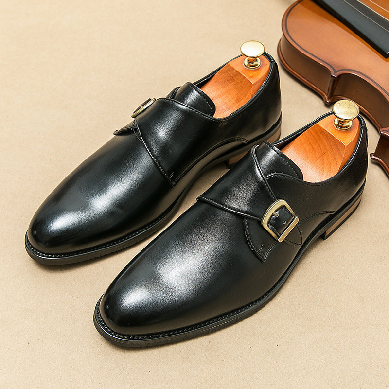 Lædersko Herrer Business Formel Casual Åndbar Højere Slip-on Spænde