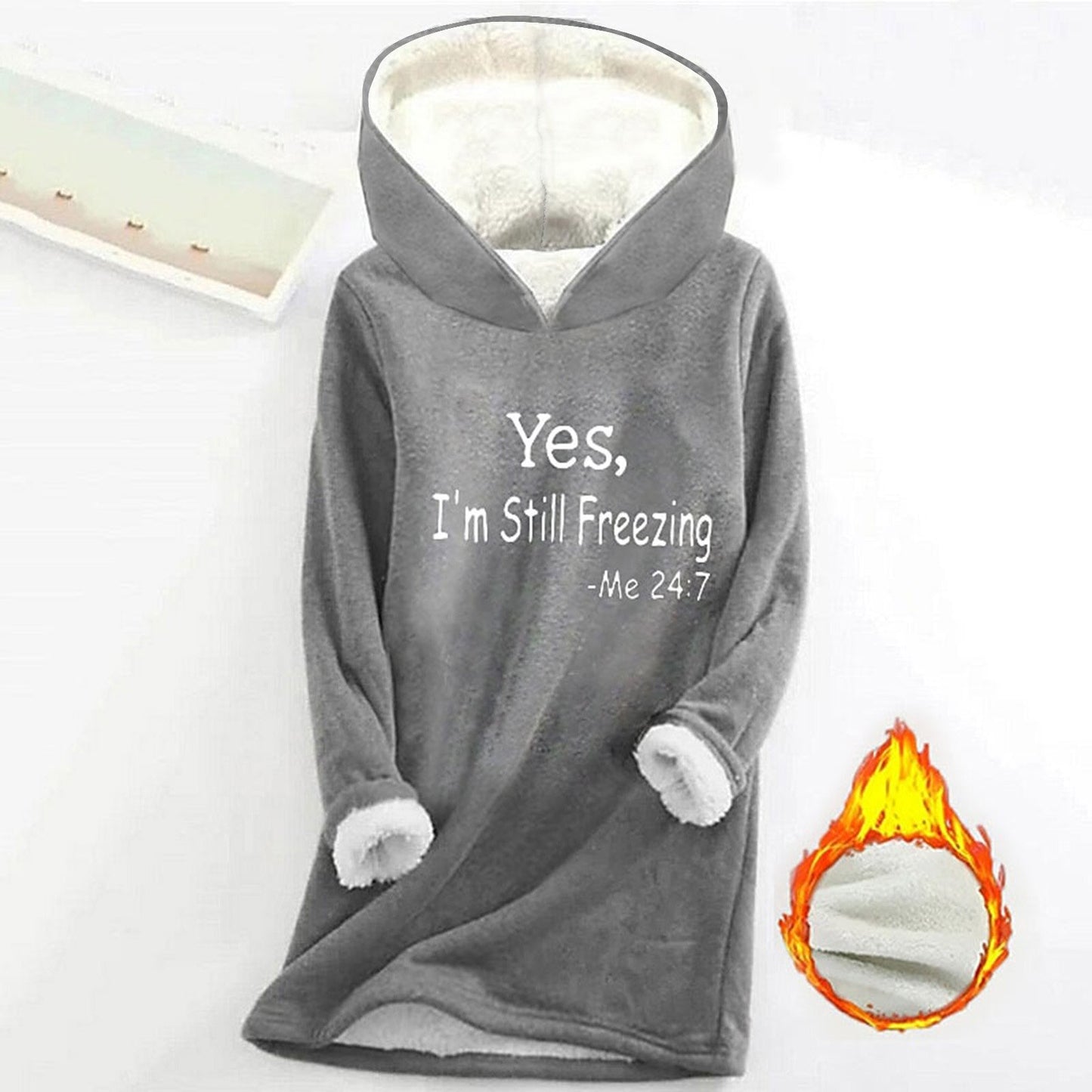 Women's Offset Print Pullover Long Sleeve Casual Plush Sweater