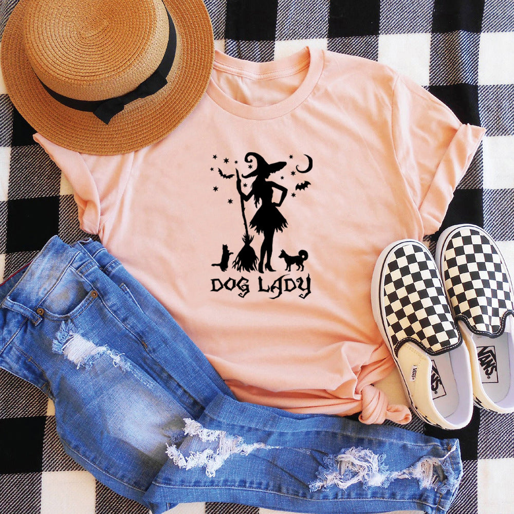 Printed Letters Unisex Top Short Sleeve