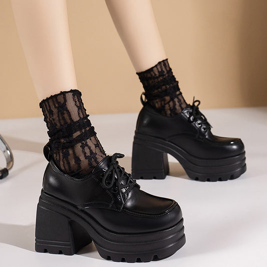 Women's Fashion New British Style Leather Shoes