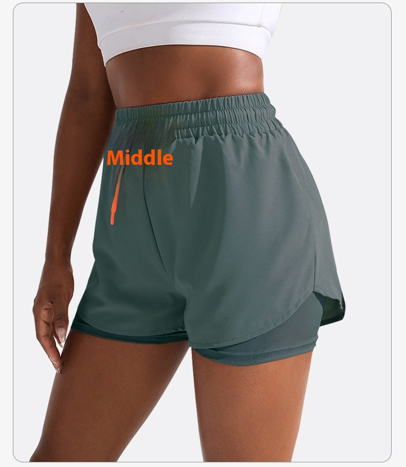 Anti-exposure Drawstring Three-point Fitness Sports Pants