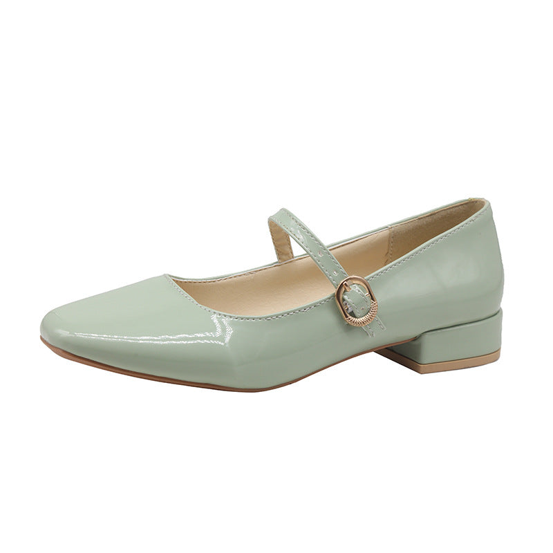 New Thick Heel Square Toe Women's Pumps