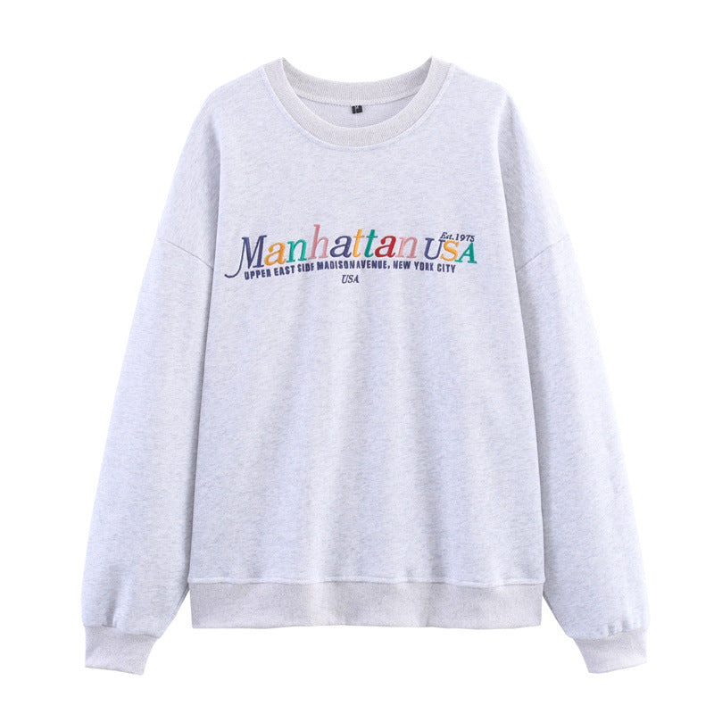 Sweatshirt College Style Pants Suit