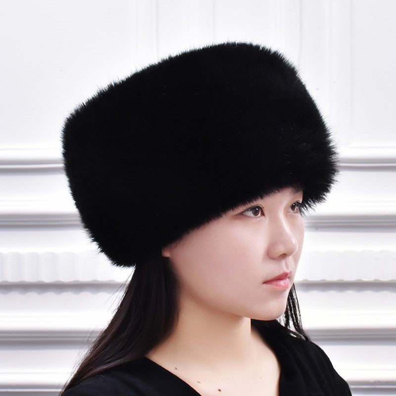 Women's Fashionable All-Match Hat, Northeast Ethnic Style Artificial Wool Hat, Winter