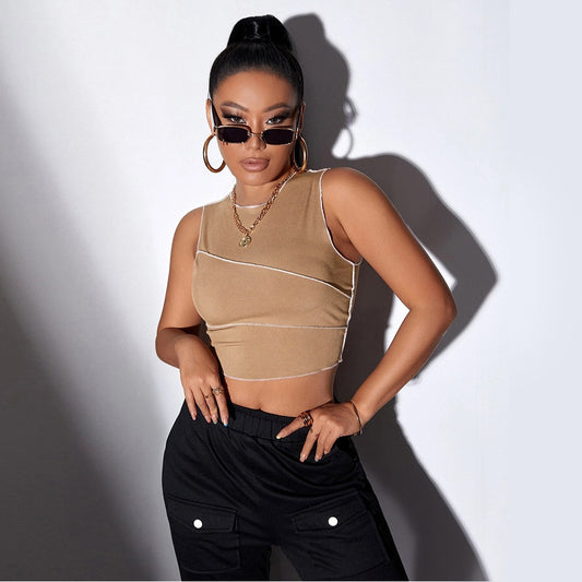 Sleeveless Versatile Slim-fit Vest Export T-shirt