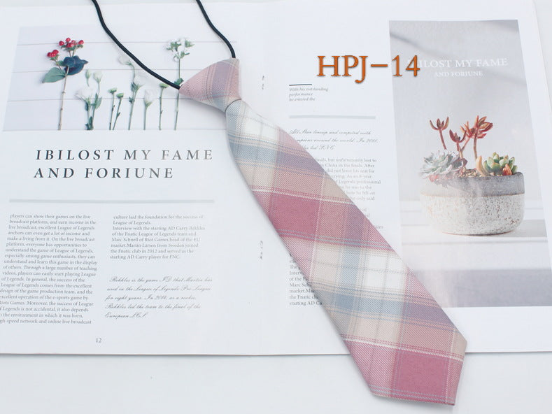 Japanese College Jk Plaid Tie Free Style