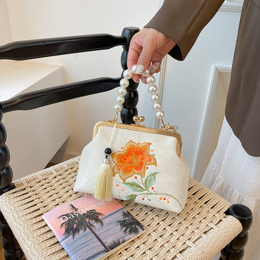 Ethnic-style Embroidered Handbag Shoulder Bag And Crossbody