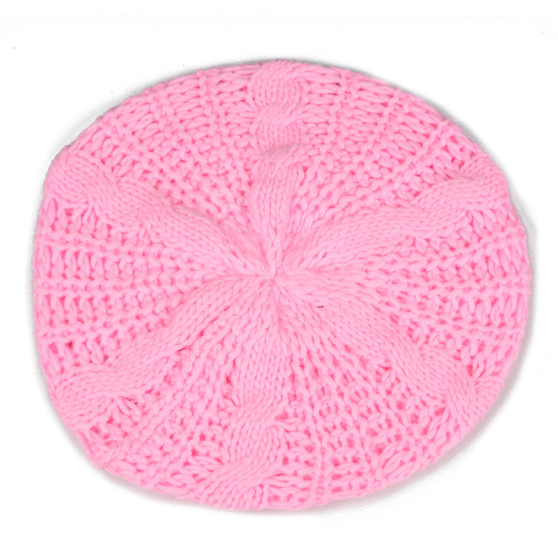 Women's Autumn And Winter Big Buds Twist Ball Knitted Hat