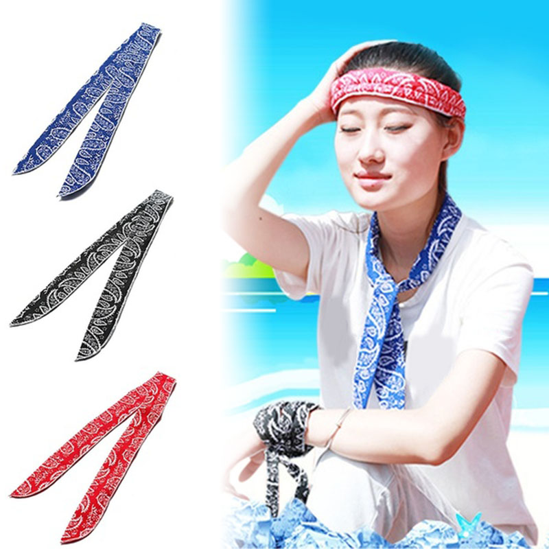 Sports Hair Cool Towel Outdoor Cooling Polyester Cotton Ice Towel