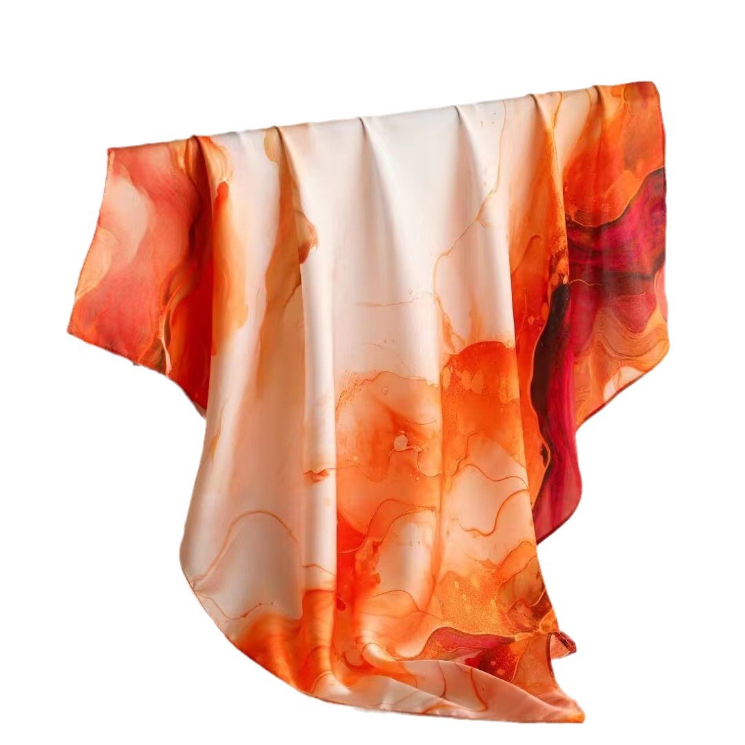 Intellectual Elegant Light Luxury Gift Silk Small Square Towel Silk Scarf