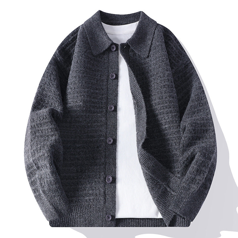 Ny mode afslappet strikket cardigan til mænd