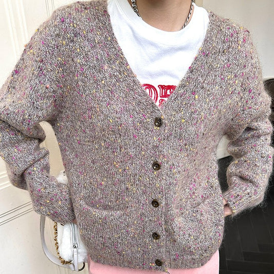 Loose Wool Sweater Top Coat