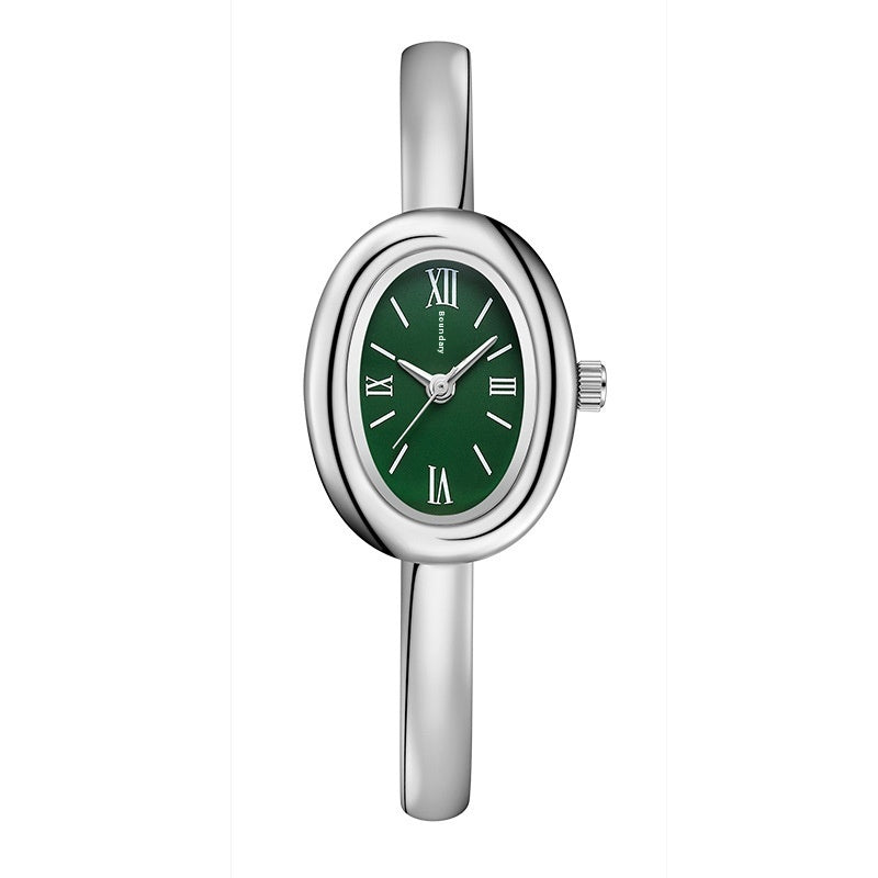 Dame multifunktionelt ovalt retro quartz-ur